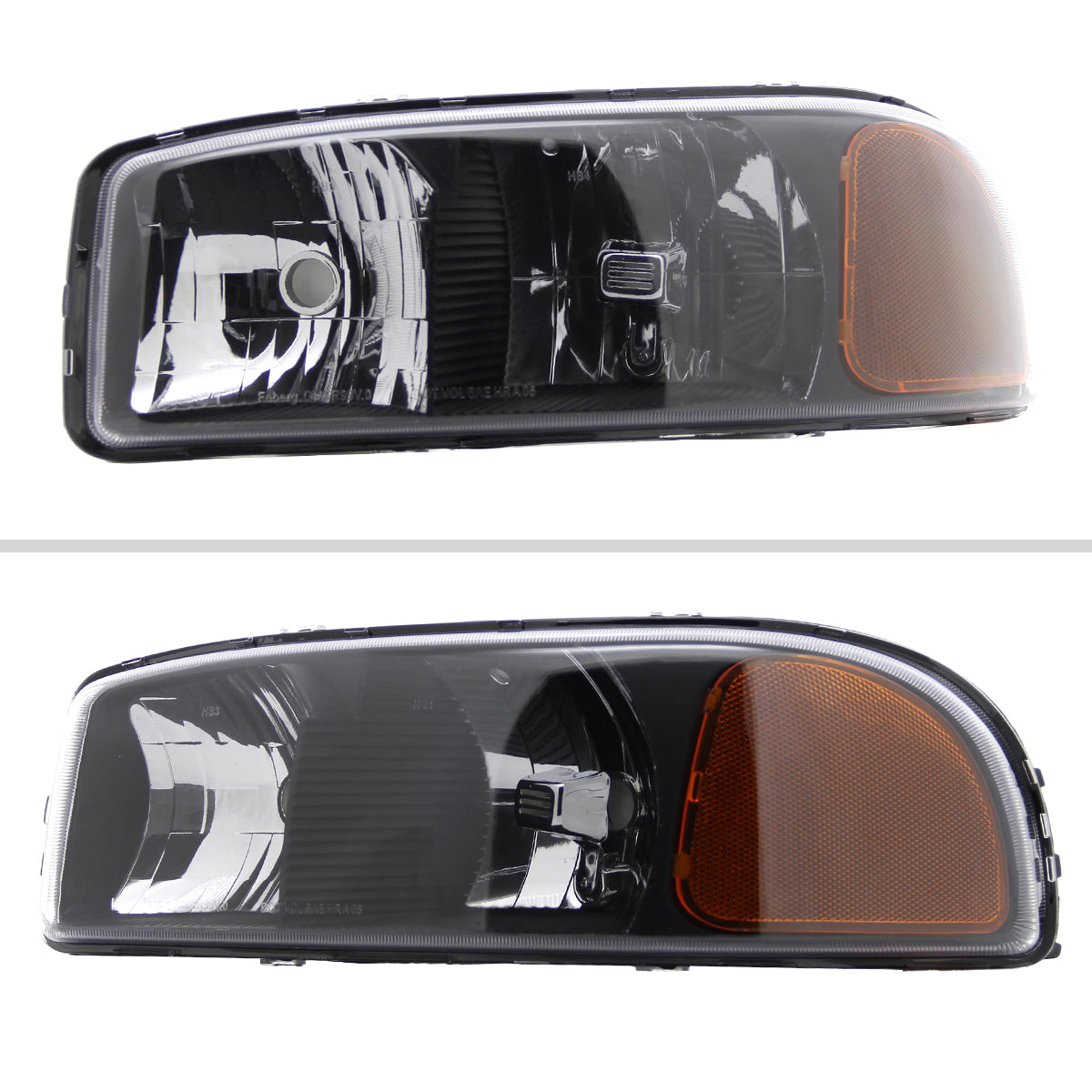 Spec-D 99-06 GMC Sierra/Yukon/Yukon XL Crystal Headlights Black