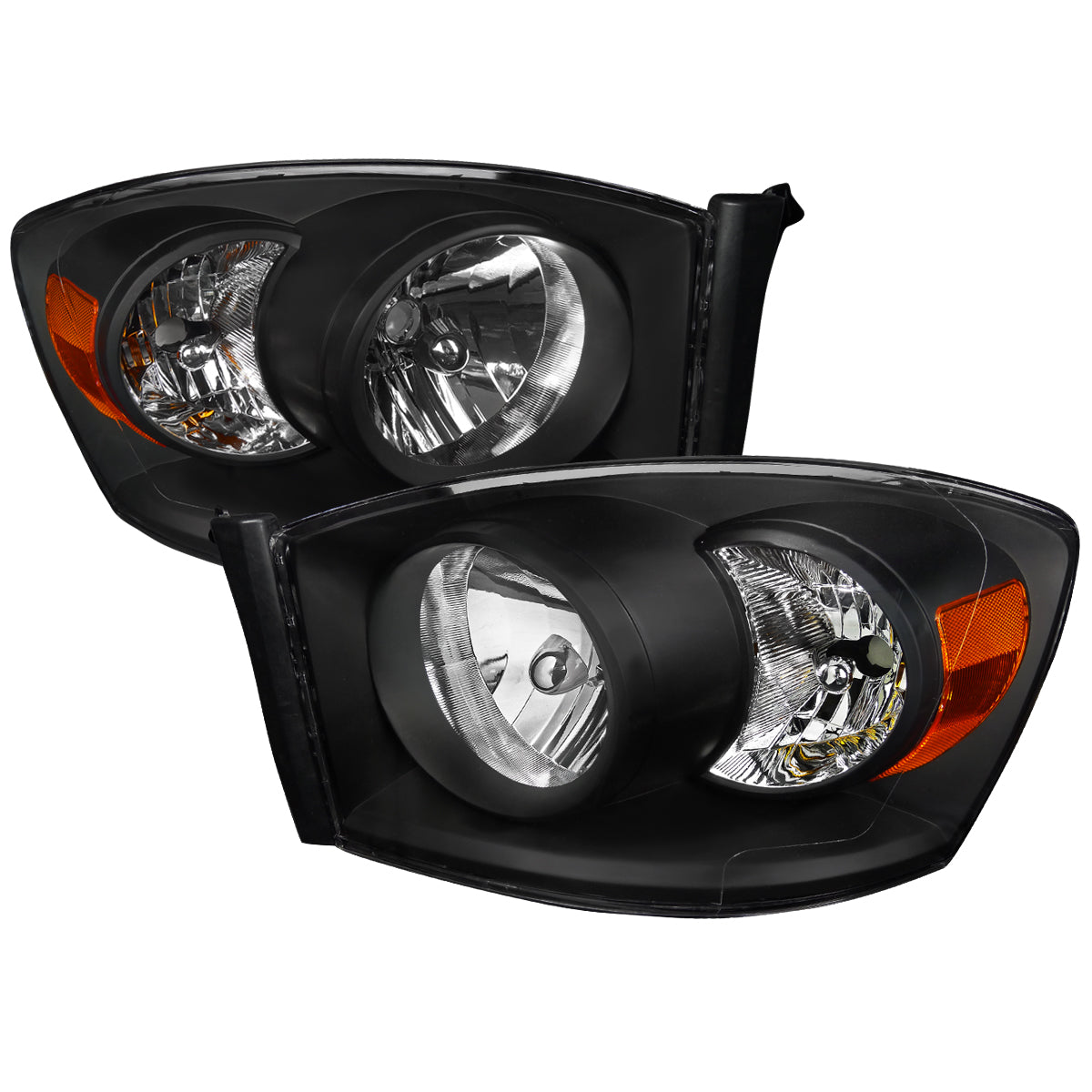 Spec-D 06-08 Ram 1500/06-09 Ram 2500 3500 Headlights OEM Style Black