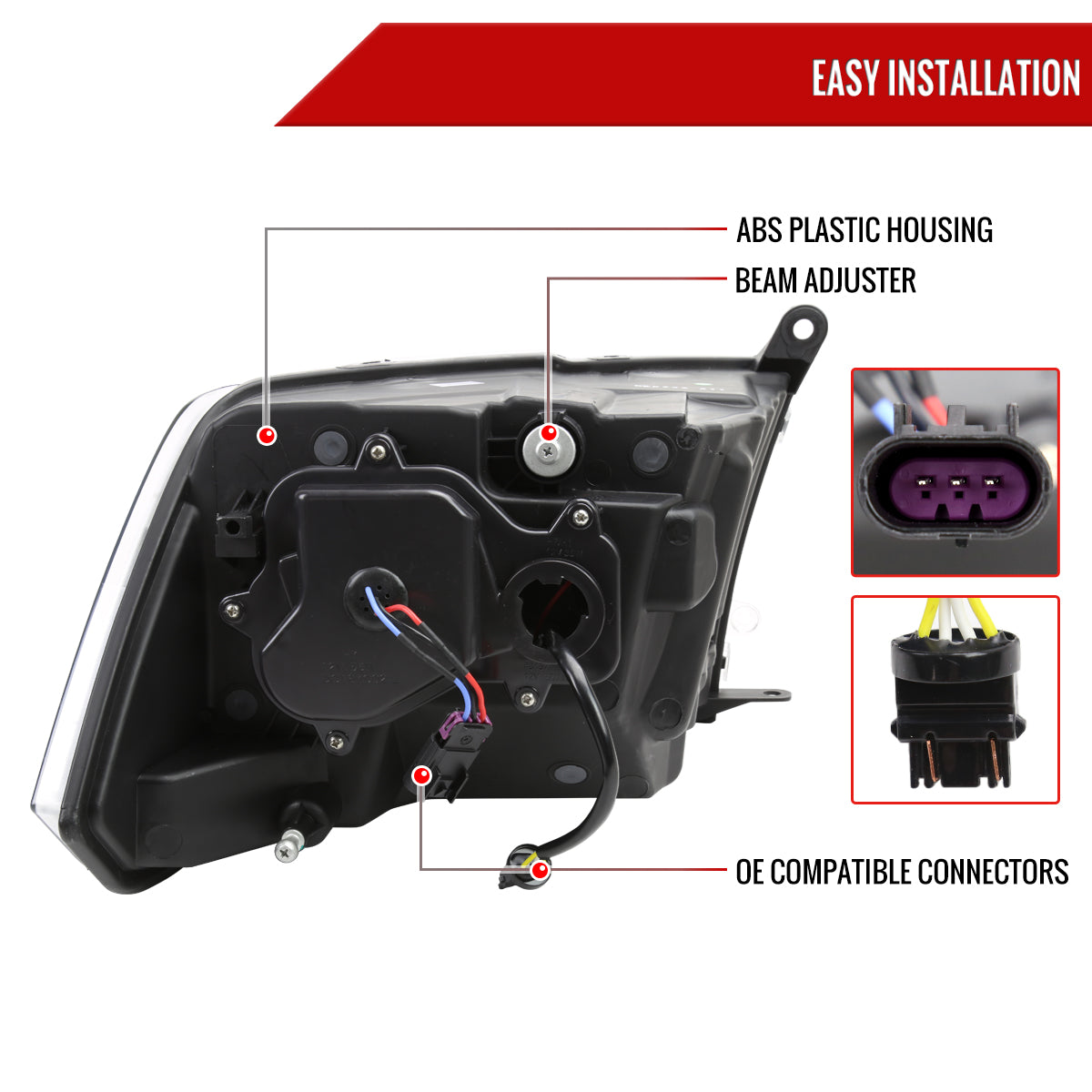 Spec-D 09-18 Ram 1500/10-18 Ram 2500 3500 Sequetial Headlights Black