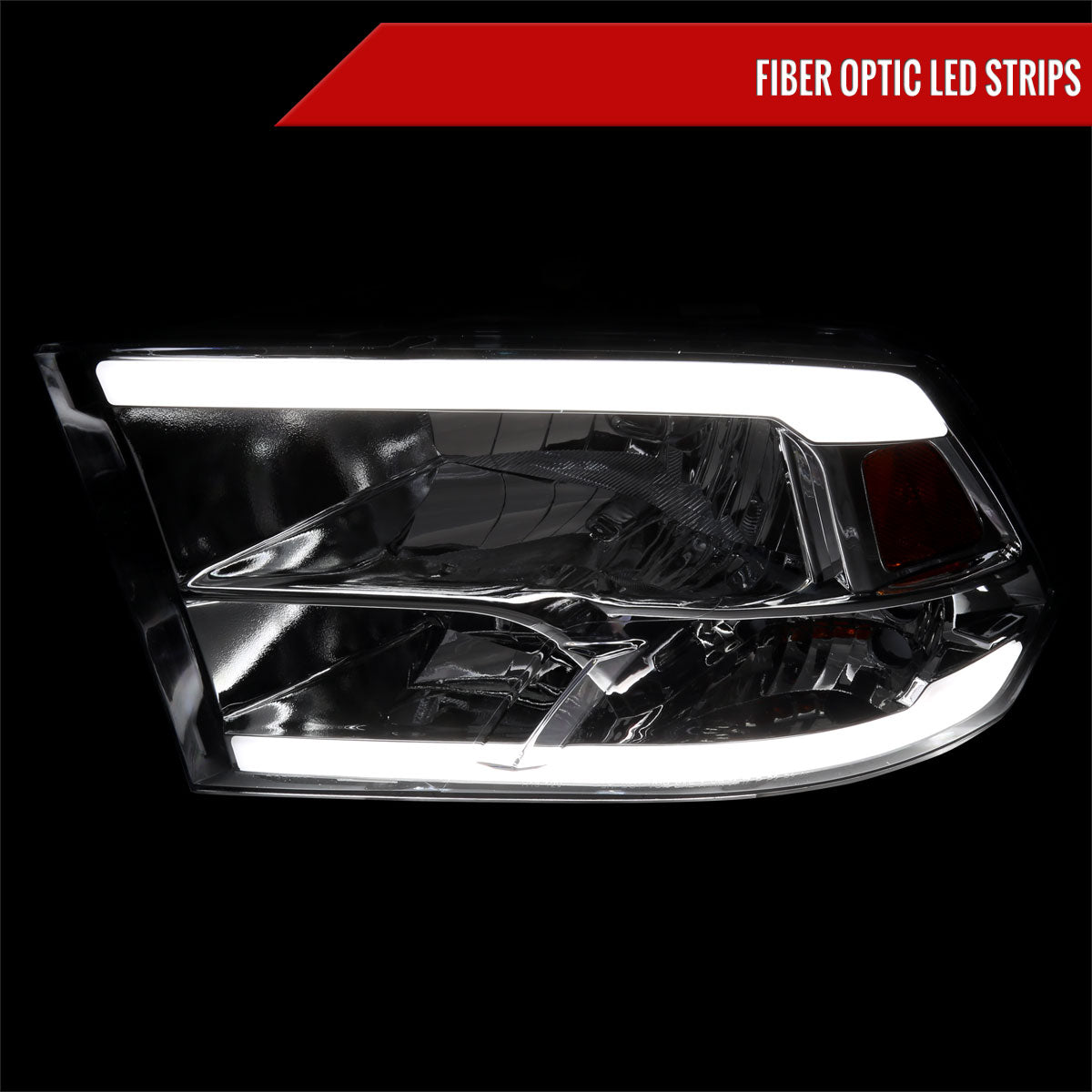 Spec-D 09-19 Ram 1500 2500 3500 Quad Style with Tube Headlights Chrome