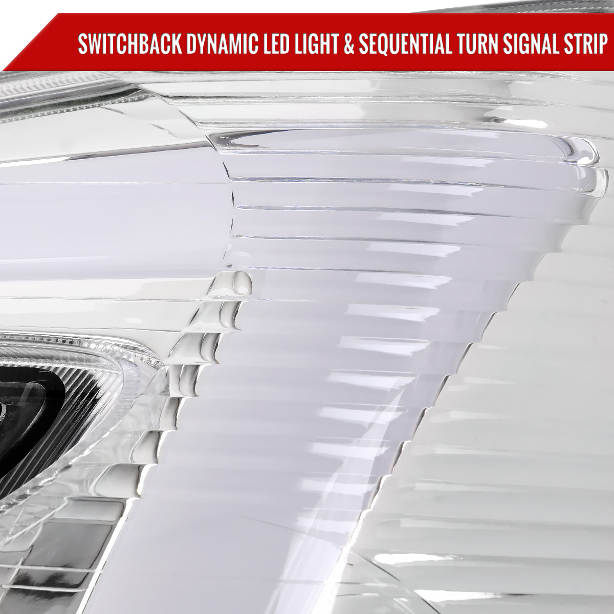 Spec-D 05-09 Equinox Headlights OEM Style Sequential LED Bar Chrome