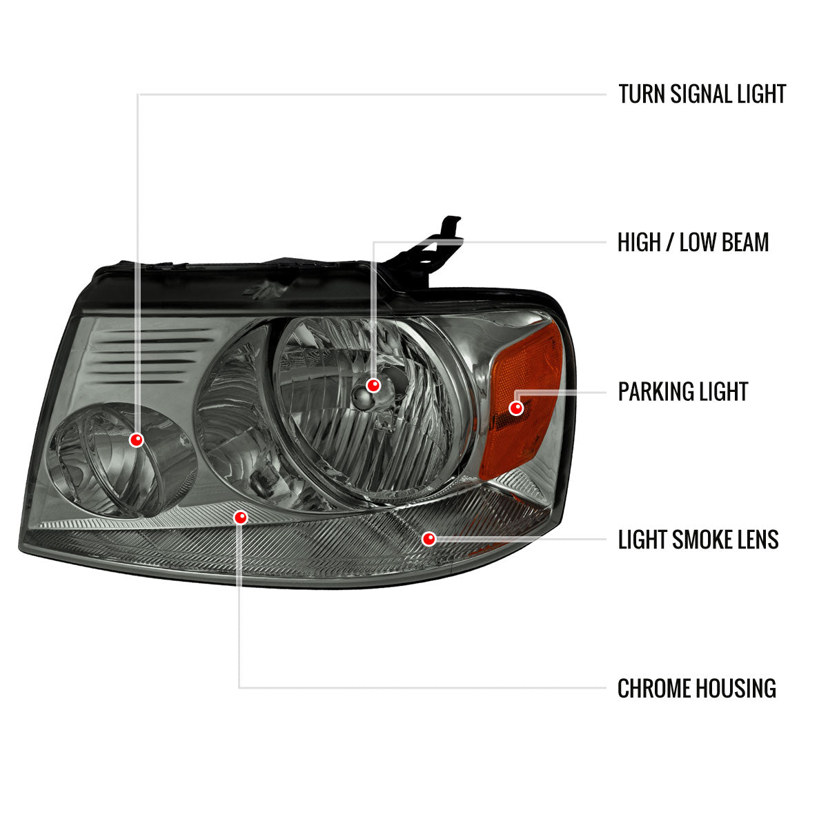 Spec-D 04-08 F-150/06-08 Lincoln Mark LT OE Style /Smoked Headlights