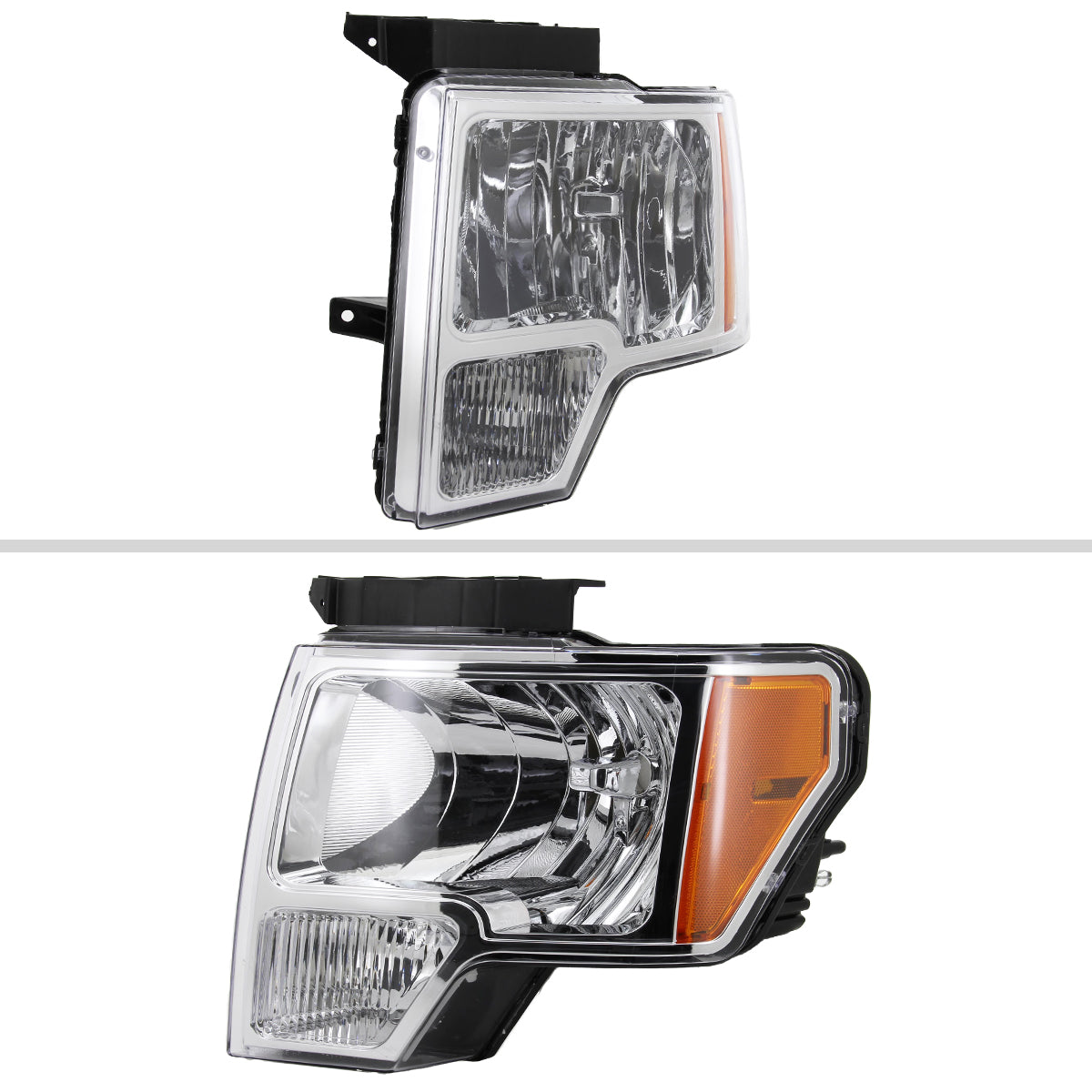Spec-D 09-14 Ford F-150 OEM OEM Style Crystal Headlights Chrome
