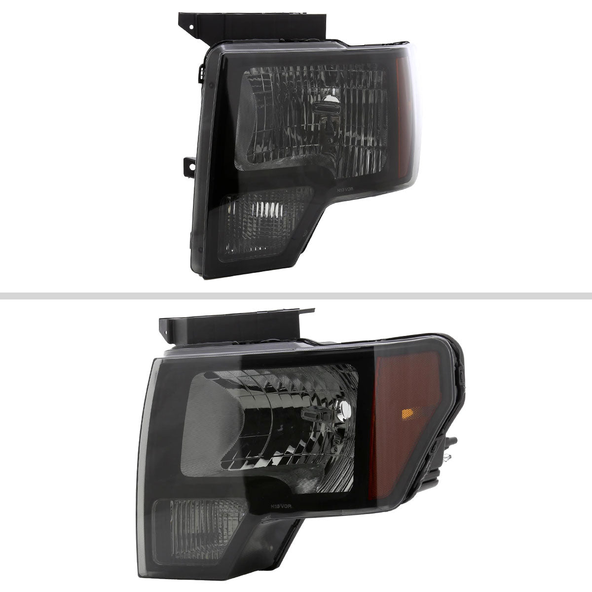 Spec-D 09-14 Ford F-150 Headlights OEM Style Black/Smoked Lens