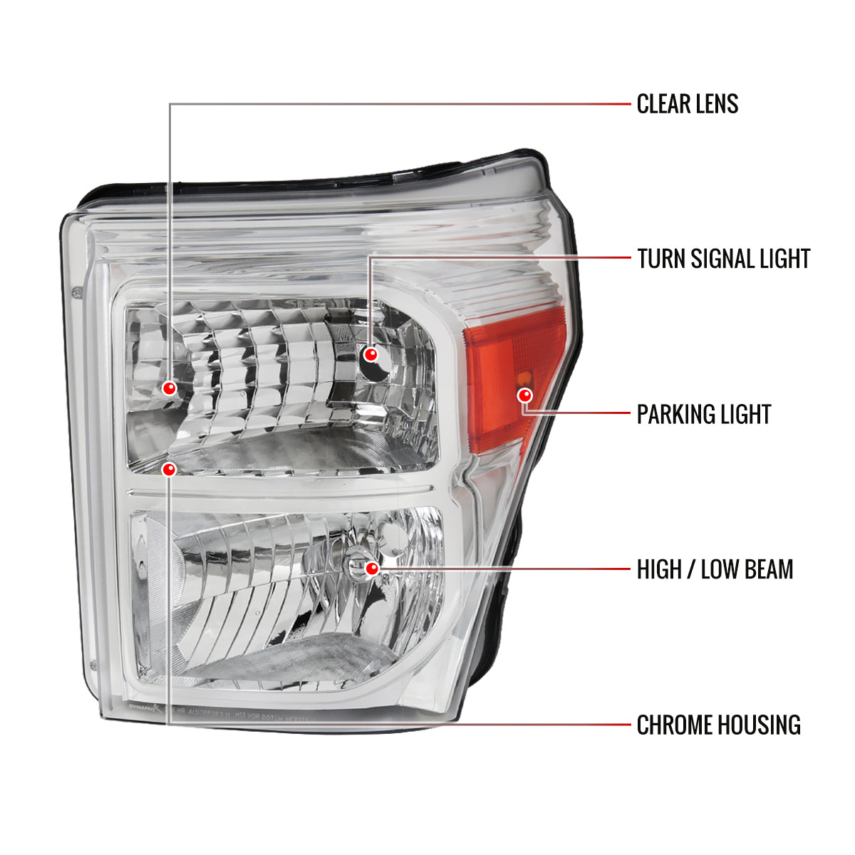 Spec-D 11-16 F250/F350/F450/F550 Super Duty Headlights OEM Style