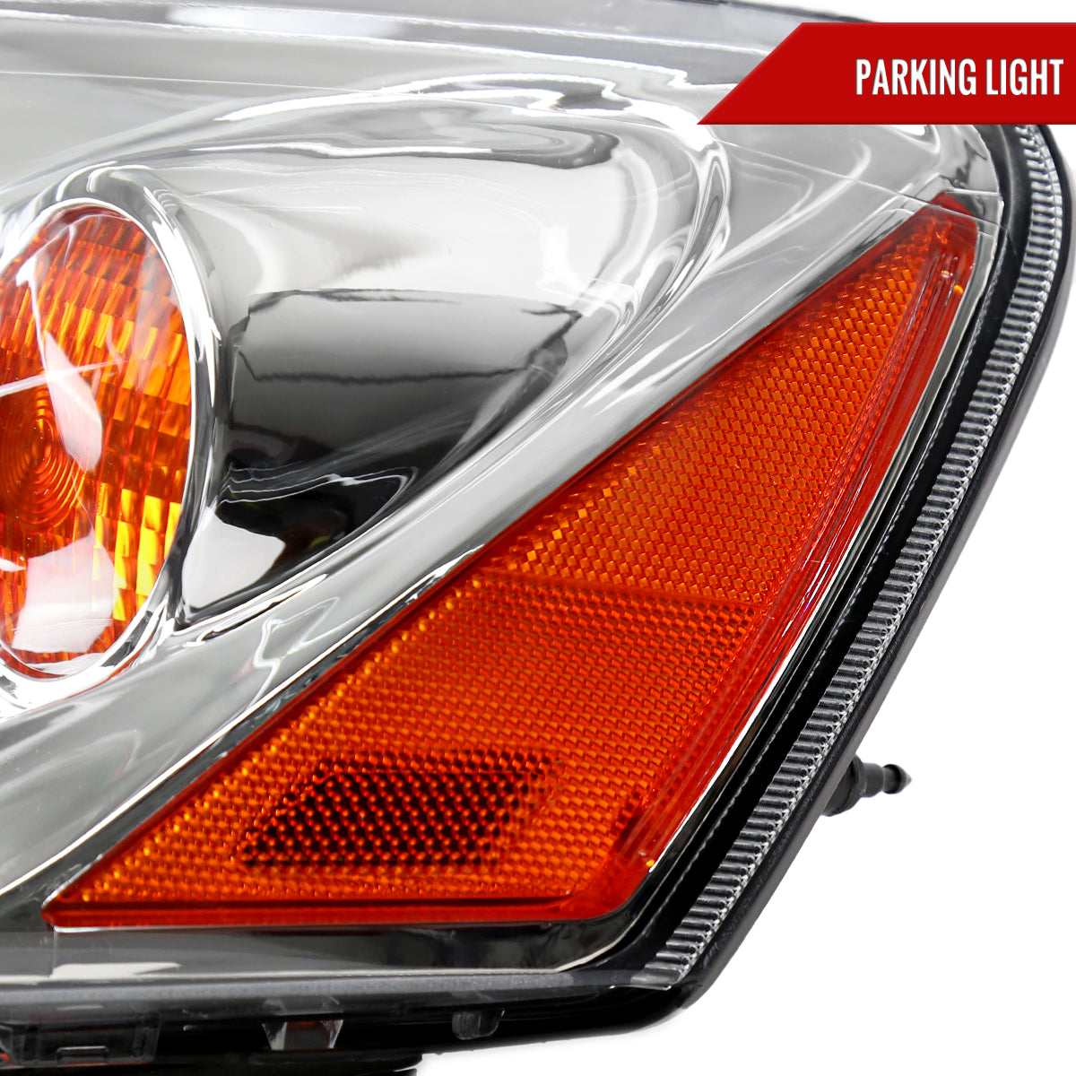 Spec-D 05-10 Pontiac G6 Headlights OEM Style Amber Reflectors Chrome
