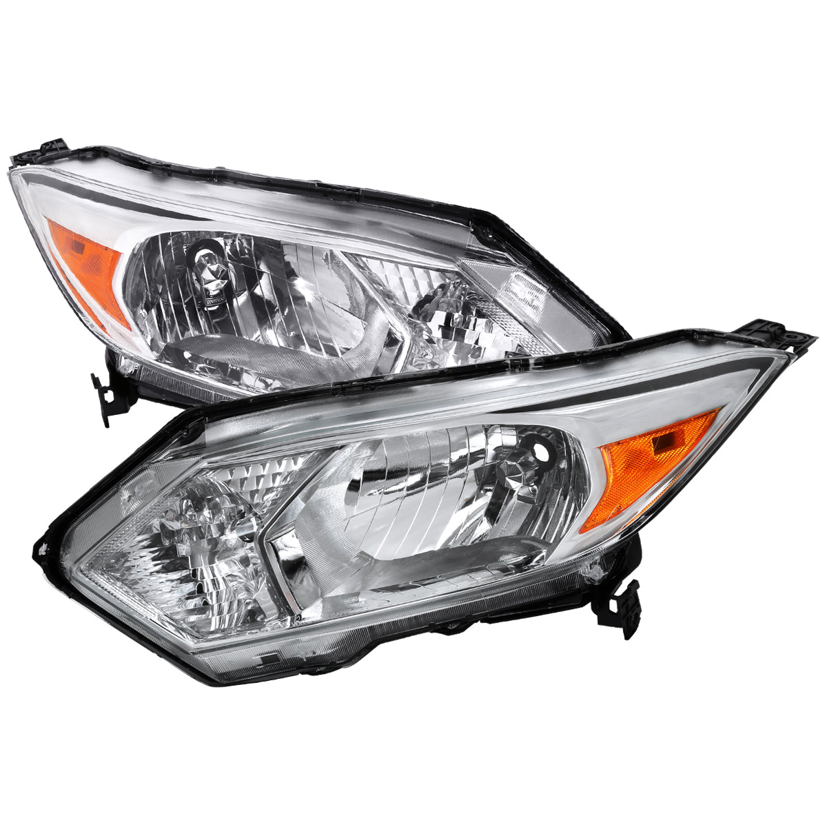 Spec-D 16-18 Honda HR-V Crystal Headlights Amber Reflectors Chrome