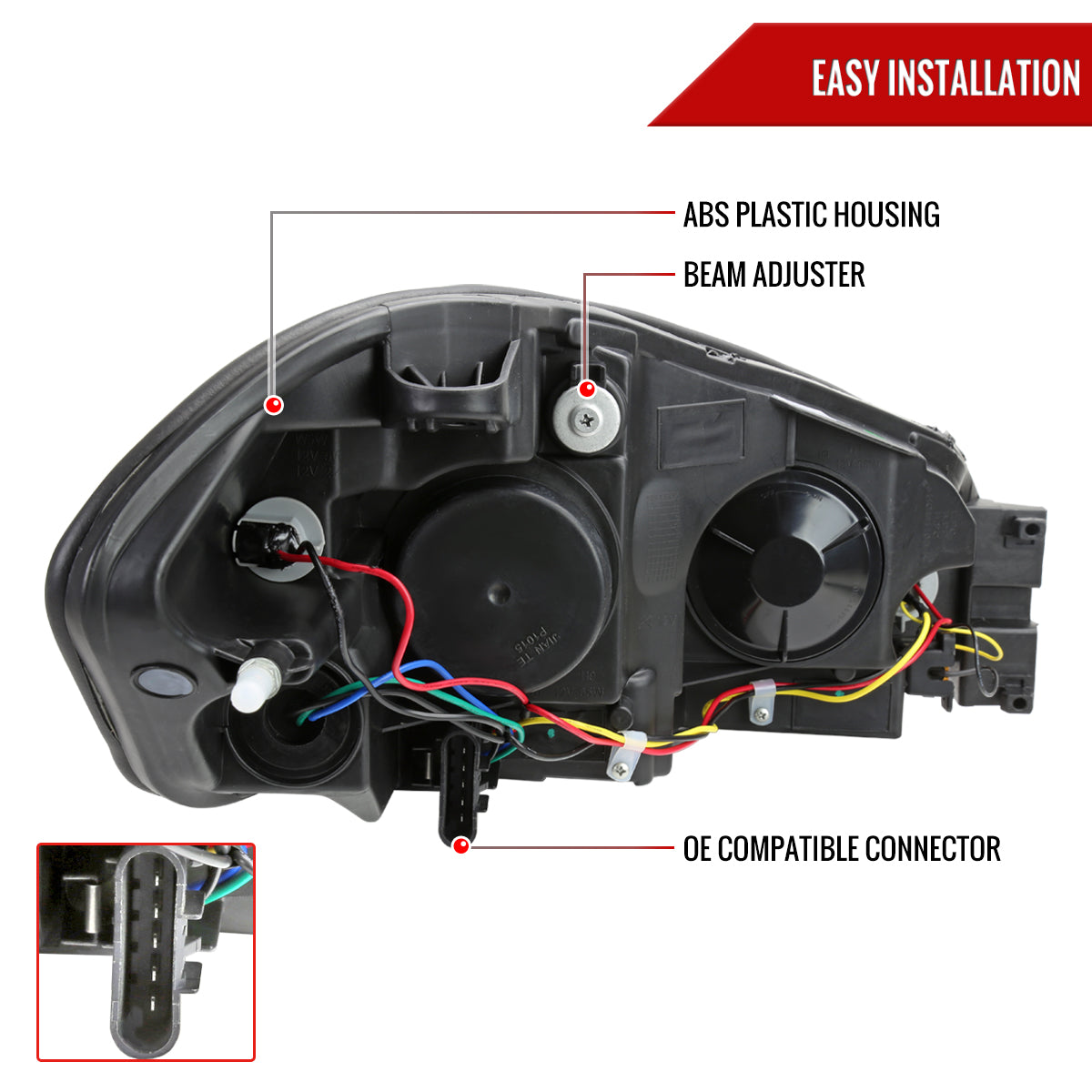 Spec-D 06-16 Chevy Impala Headlights LED Bar OEM Style.
