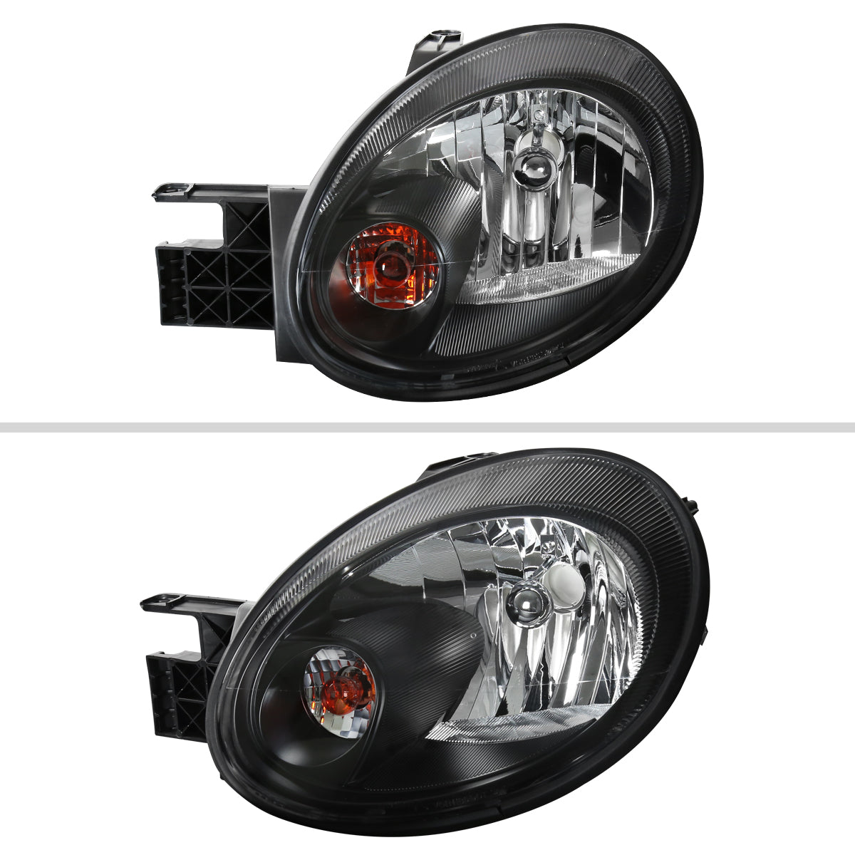 Spec-D 03-05 Dodge Neon Headlights OEM Style Matte Black/Clear