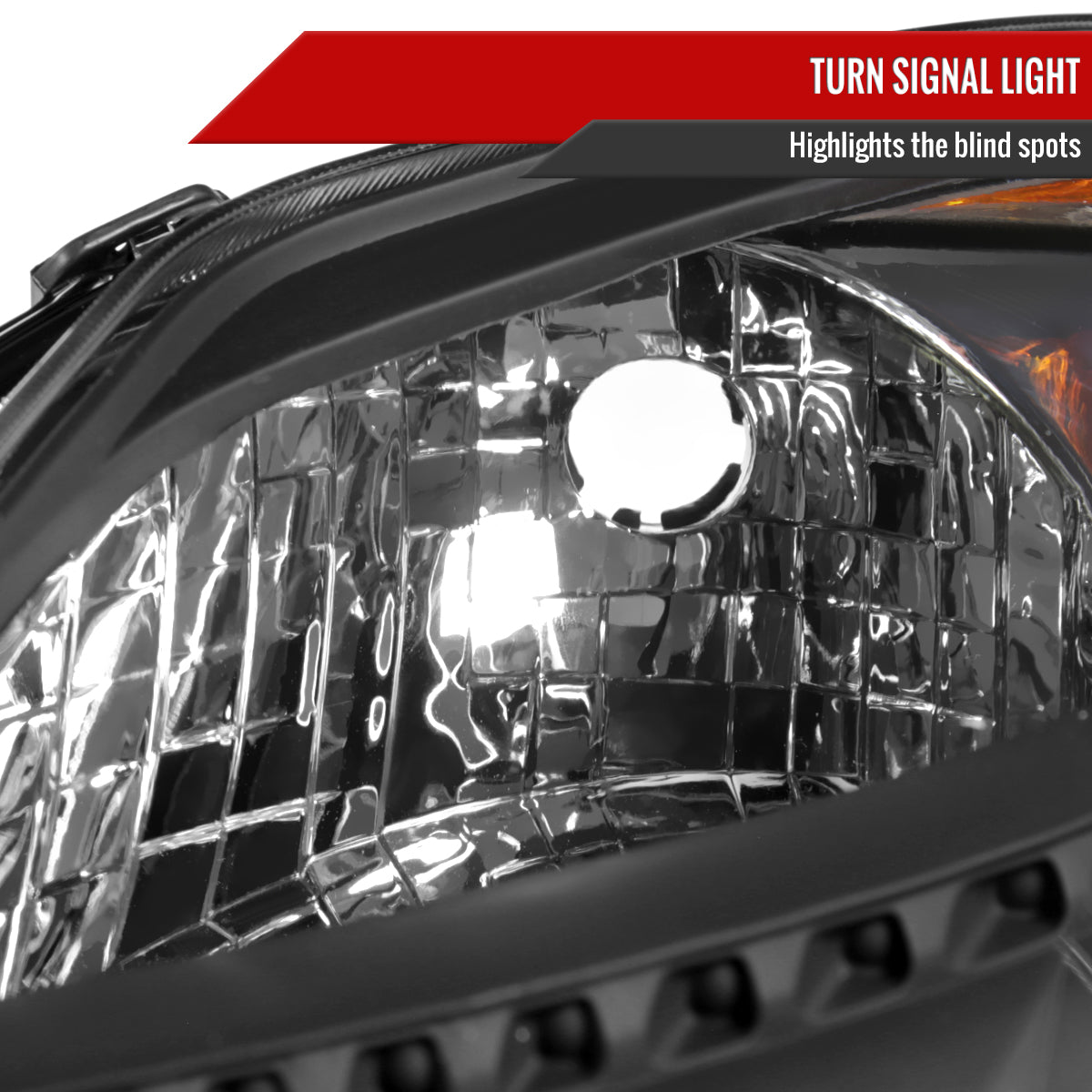 Spec-D 06-09 Prius OE Style with Amber Reflector Headlights Black
