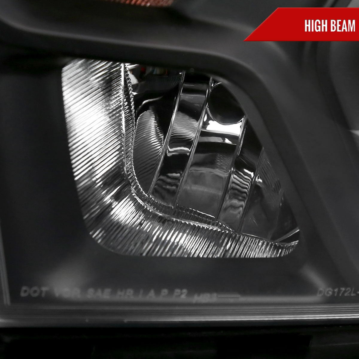 Spec-D 19-24 Ram 1500 Driver Headlight Black/Clear Replacement