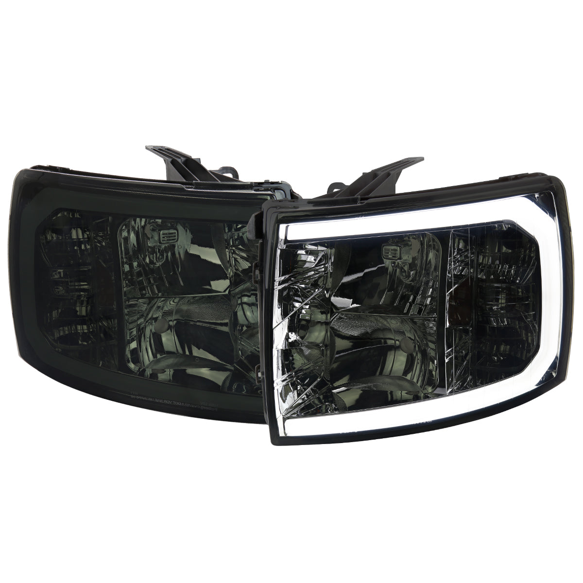 Spec-D 07-13 Silverado 1500 2500HD 3500HD Headlights Smoked