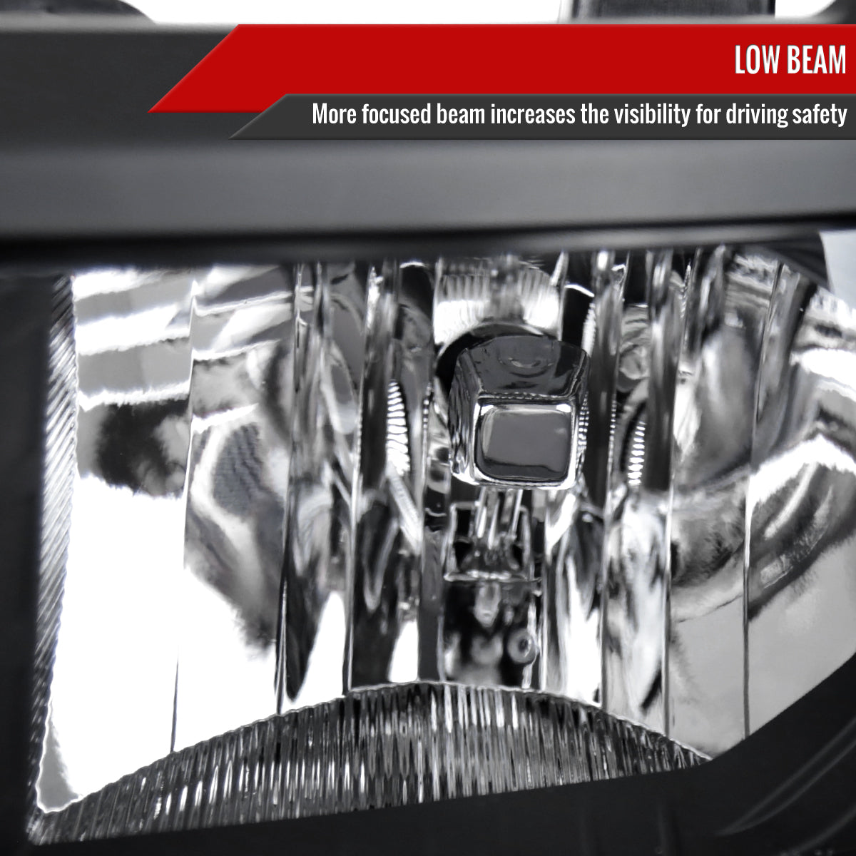 Spec-D 14-15 Chevy Silverado 1500 Headlights OEM Style V2 Black