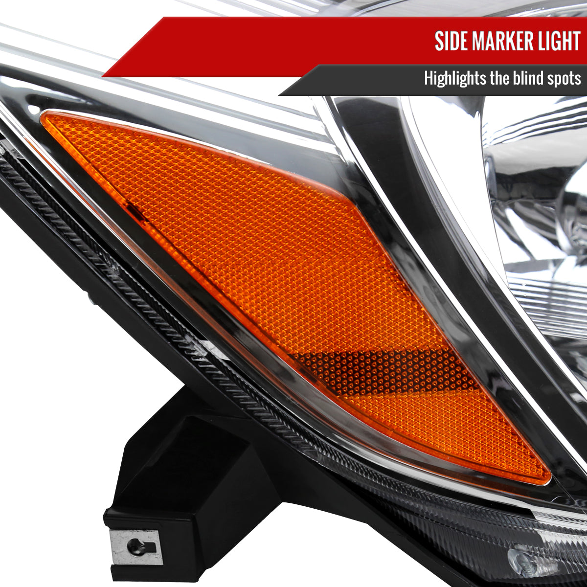 Spec-D 04-05 Toyota Sienna Passenger Headlight OEM Chrome Replacement