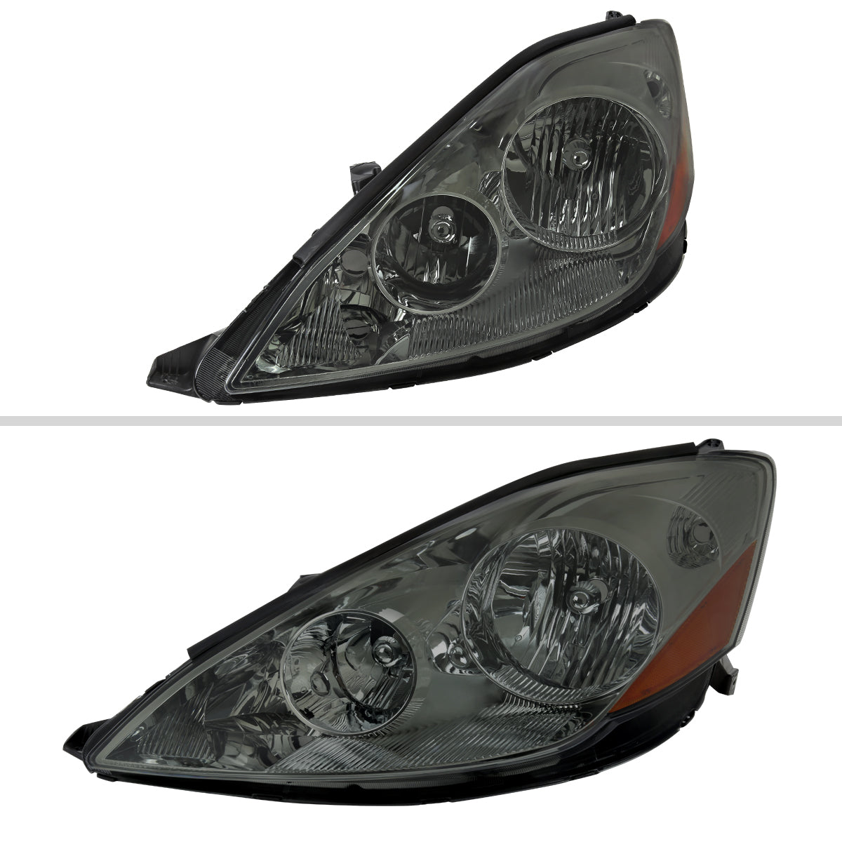 Spec-D 06-10 Sienna Headlights OEM Style Amber Reflector Chrome/Smoked