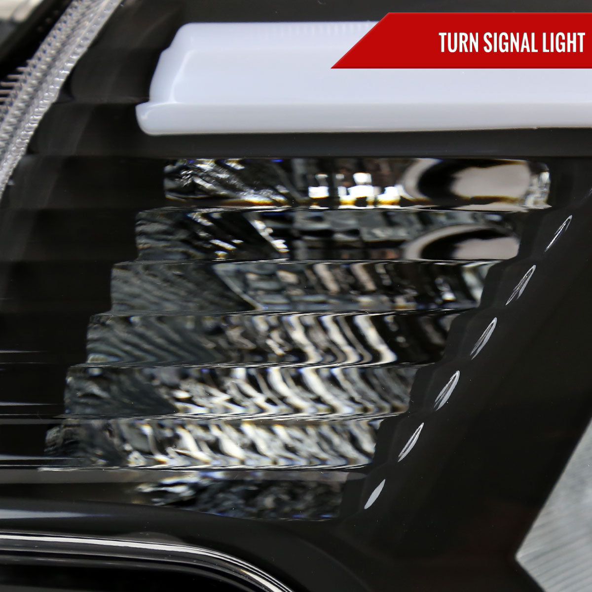 Spec-D 12-15 Tacoma Bar OE Style with Amber Reflector Headlights Black
