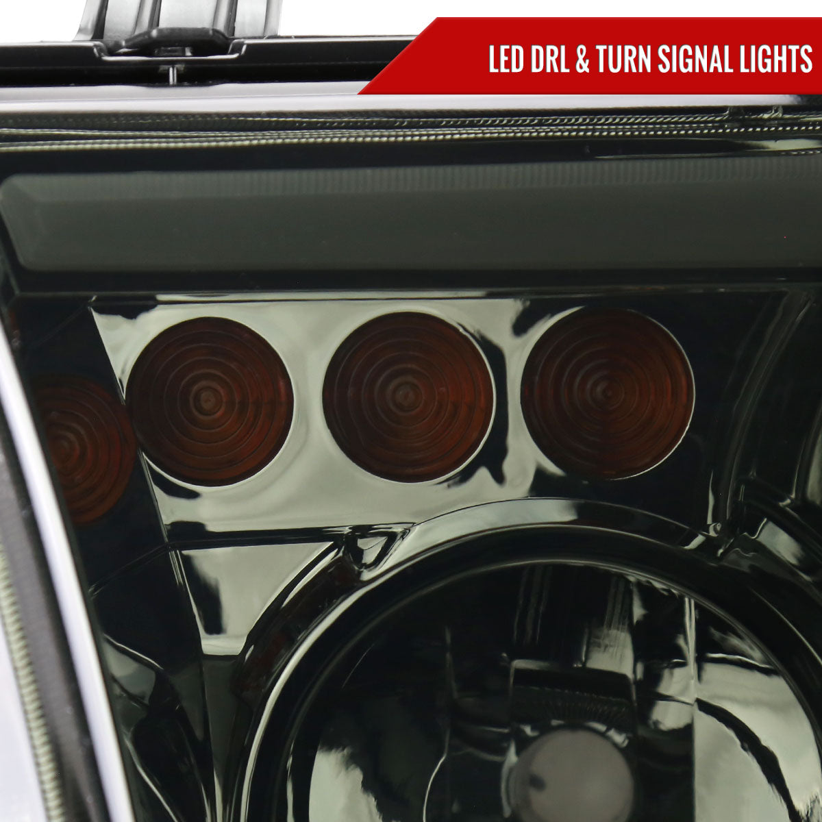 Spec-D 07-13 Tundra/08-17 Sequoia Headlights LED Tube Smoked