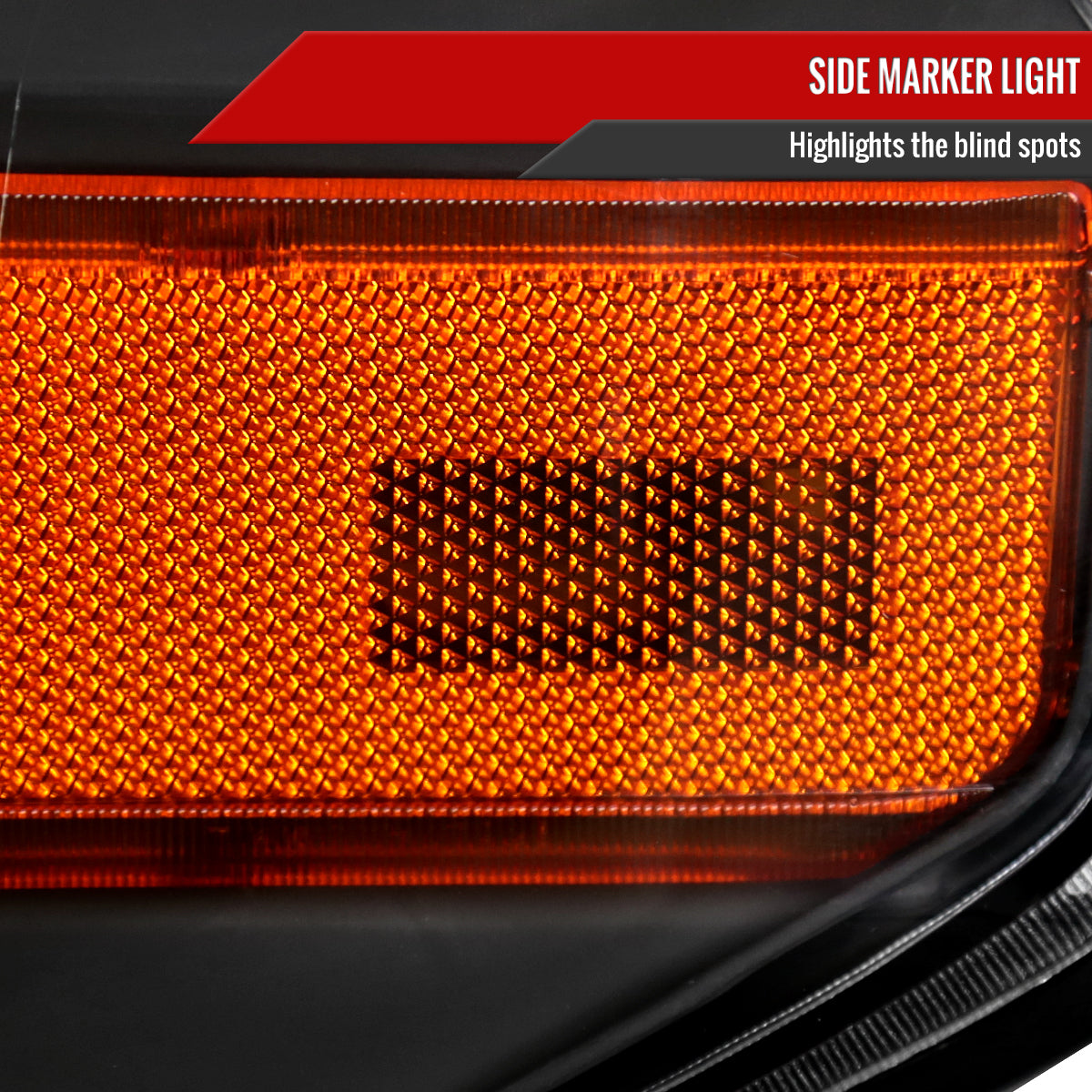 Spec-D 14-21 Toyota Tundra OEM OEM Style LED Strip Headlights Blk
