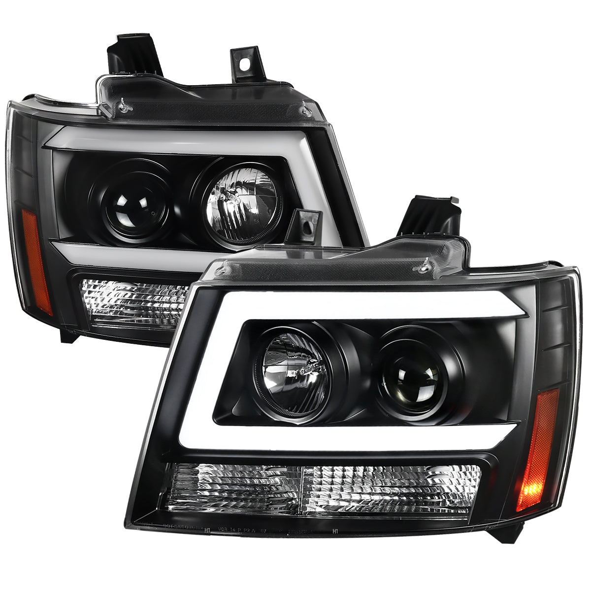 Spec-D 07-13 Avalanche 07-14 Tahoe Suburban Projector Headlights Black