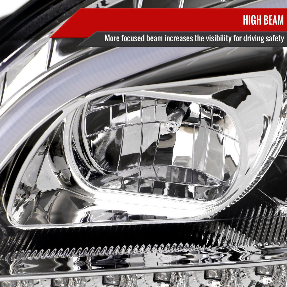 Spec-D 09-11 Benz W164 ML-Class Sequetial LED Headlights Chrome