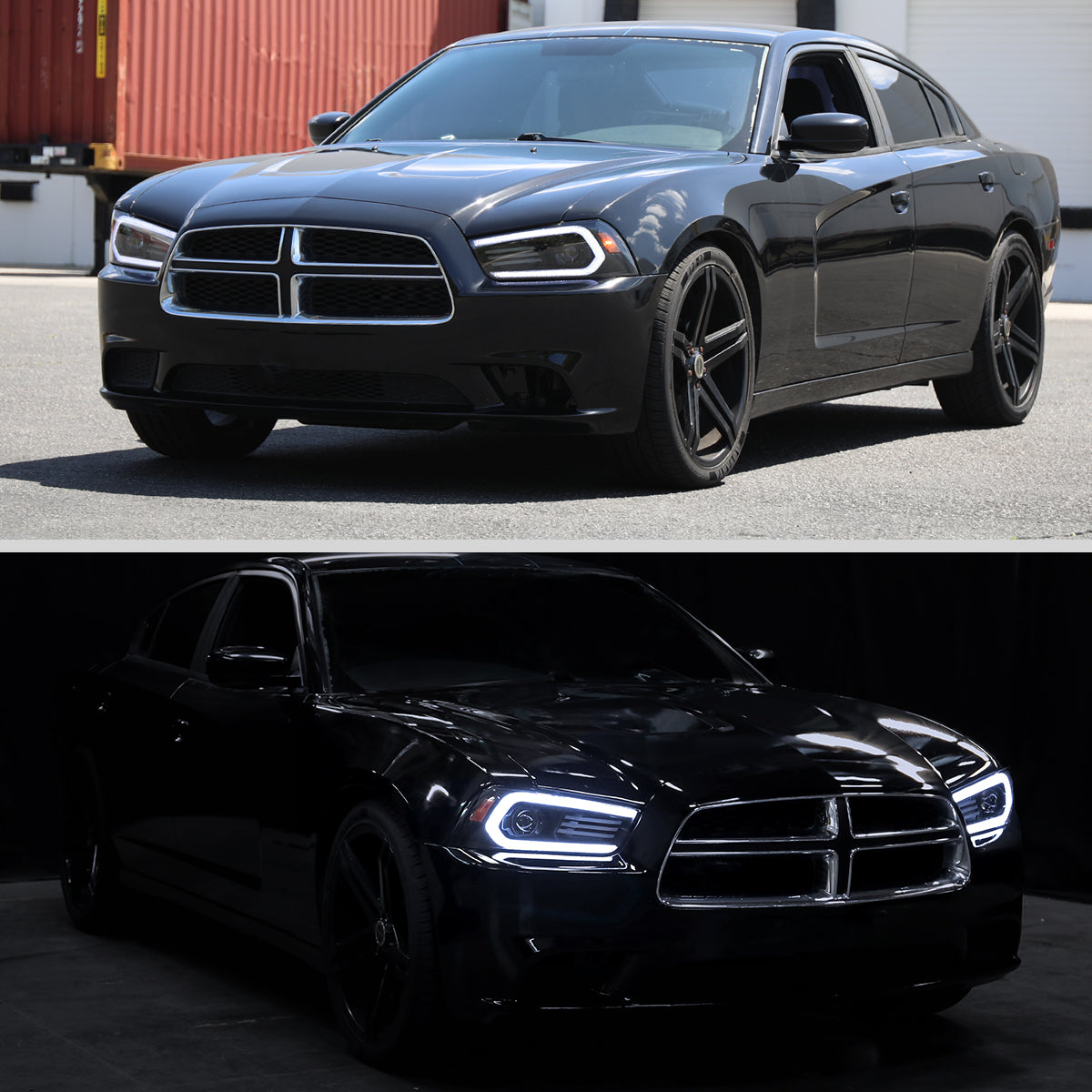 Spec-D 11-14 Dodge Charger Projector HID Headlight Black
