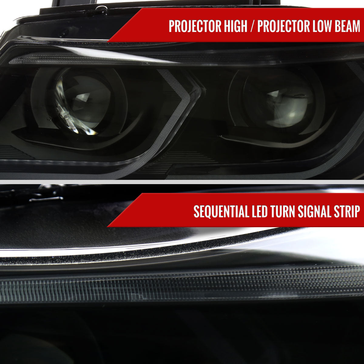 Spec-D 06-11 BMW E90 Headlights Dual Projector 3D Iced Smoked