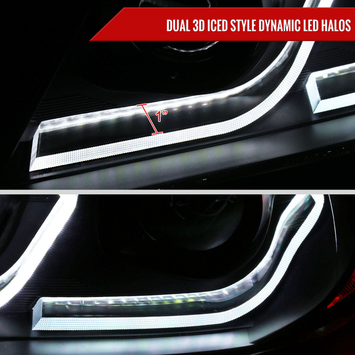 Spec-D 06-11 BMW E90 Headlights Dual Projector 3D Iced Smoked
