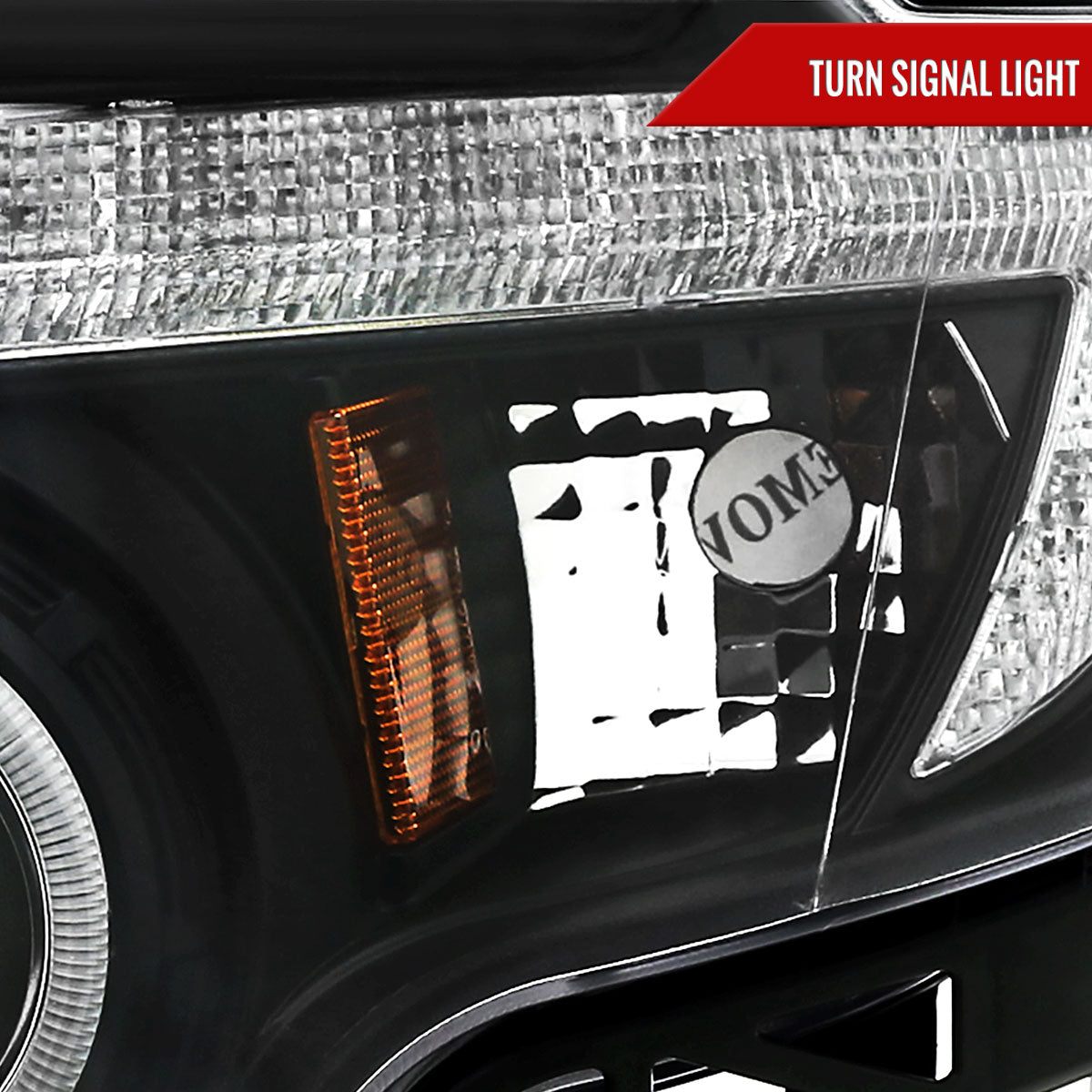 Spec-D 07-10 Ford Edge Halo Projector Headlights LED Strip Black