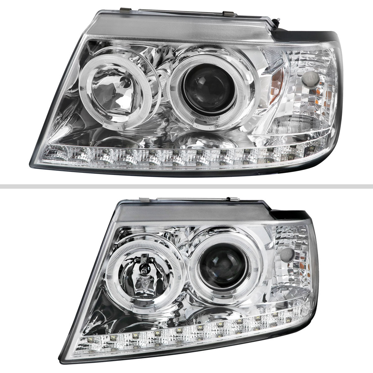Spec-D 02-05 Ford Explorer Dual Halo Projector Headlights Chrome