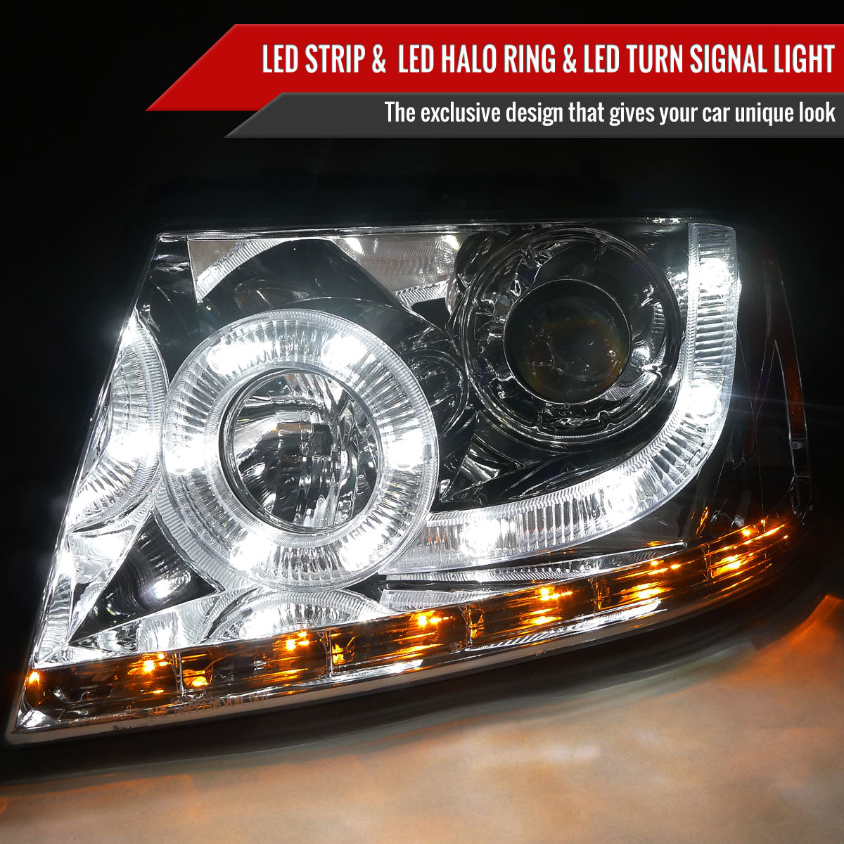 Spec-D 04-08 F-150/06-08 Lincoln Mark LT Halo Pro Headlights