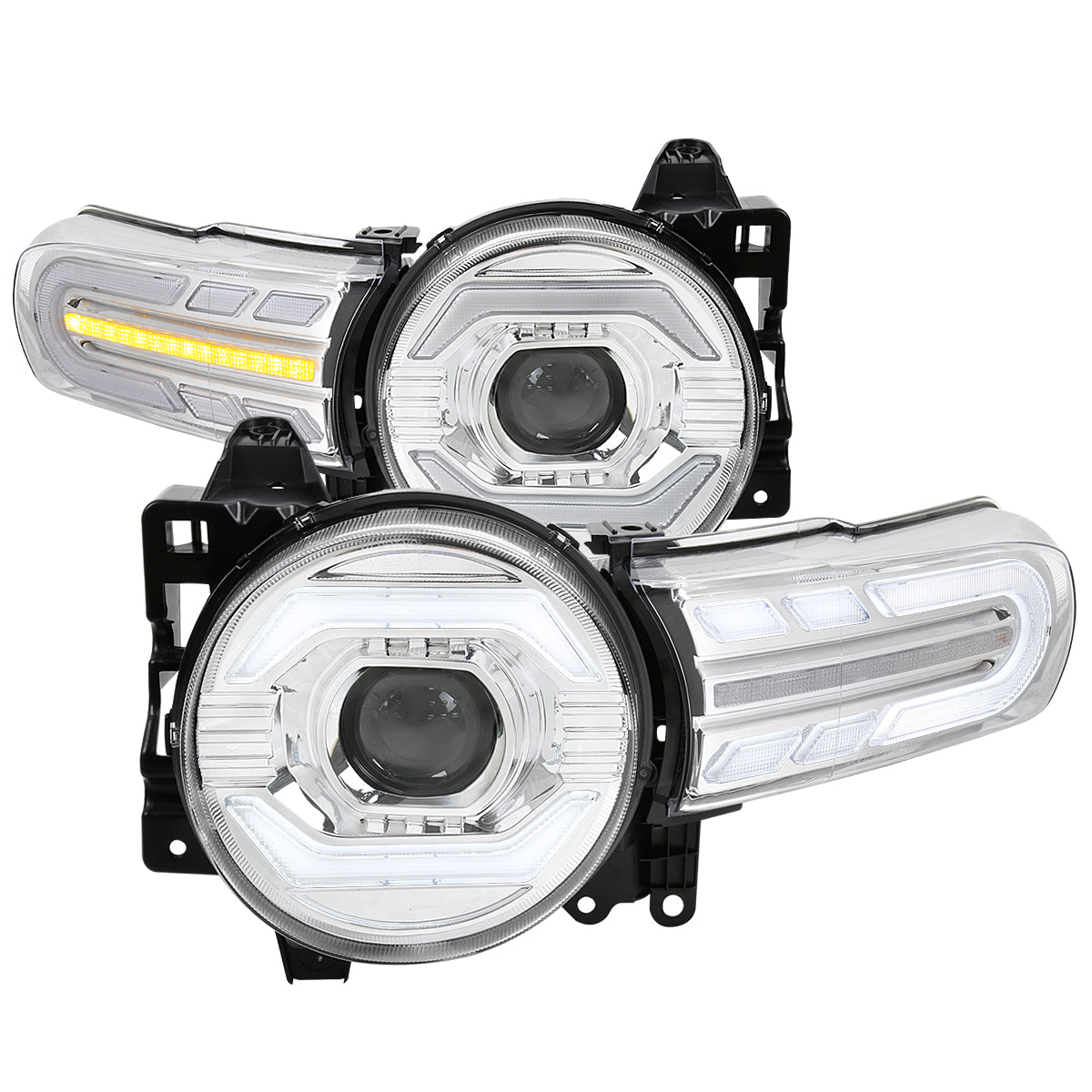 Spec-D 07-14 FJ Cruiser Headlights Sequential Signals Chrome
