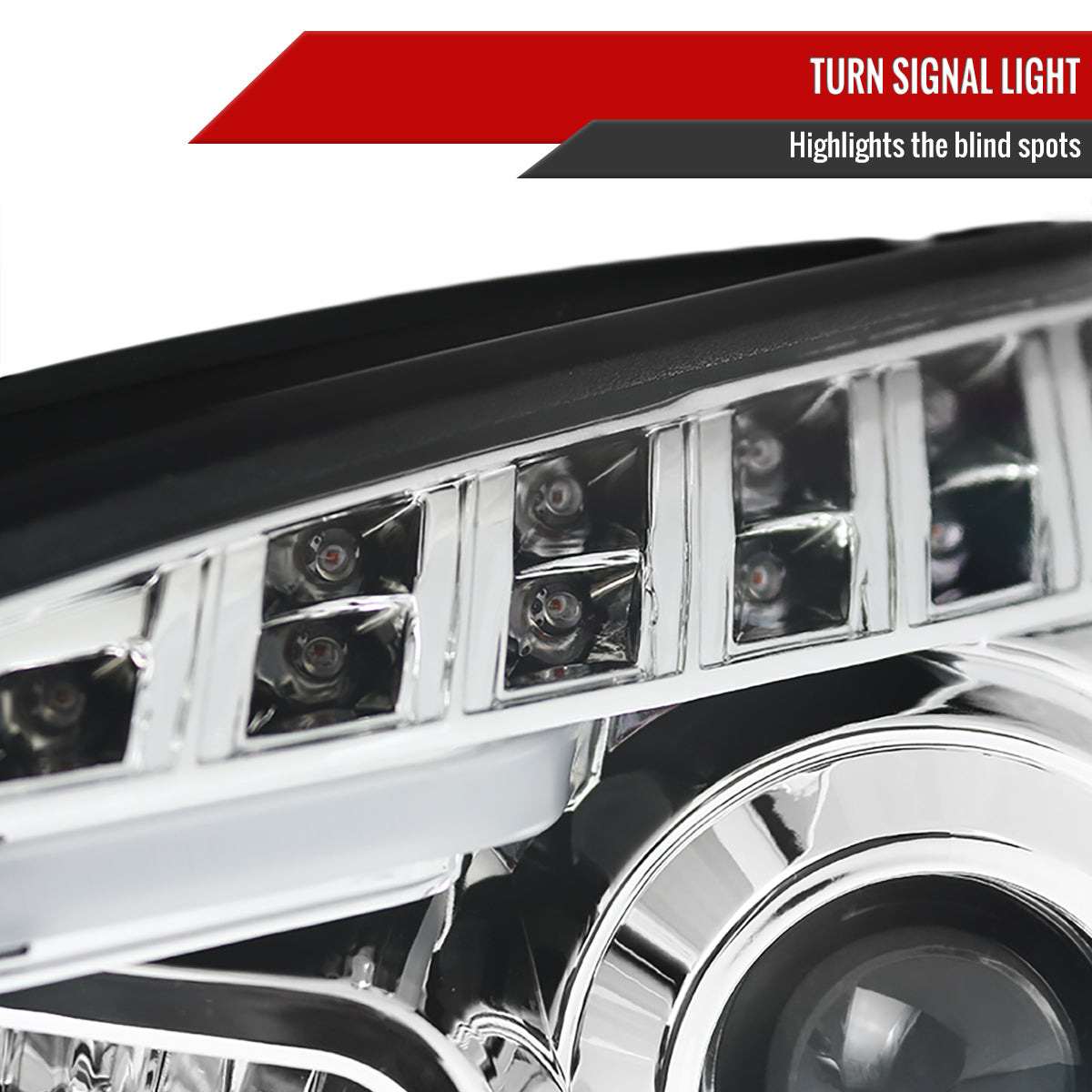 Spec-D 08-12 Chevy Malibu LS LT LTZ Hybrid Headlights LED Bar Chrome
