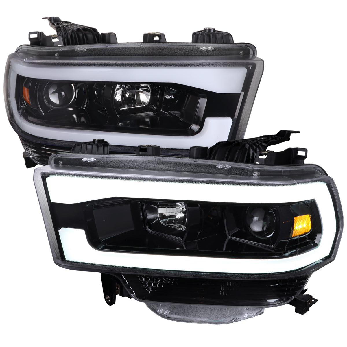Spec-D 19-24 Ram 2500 3500 4500 5500 Tube Projector Headlights Black