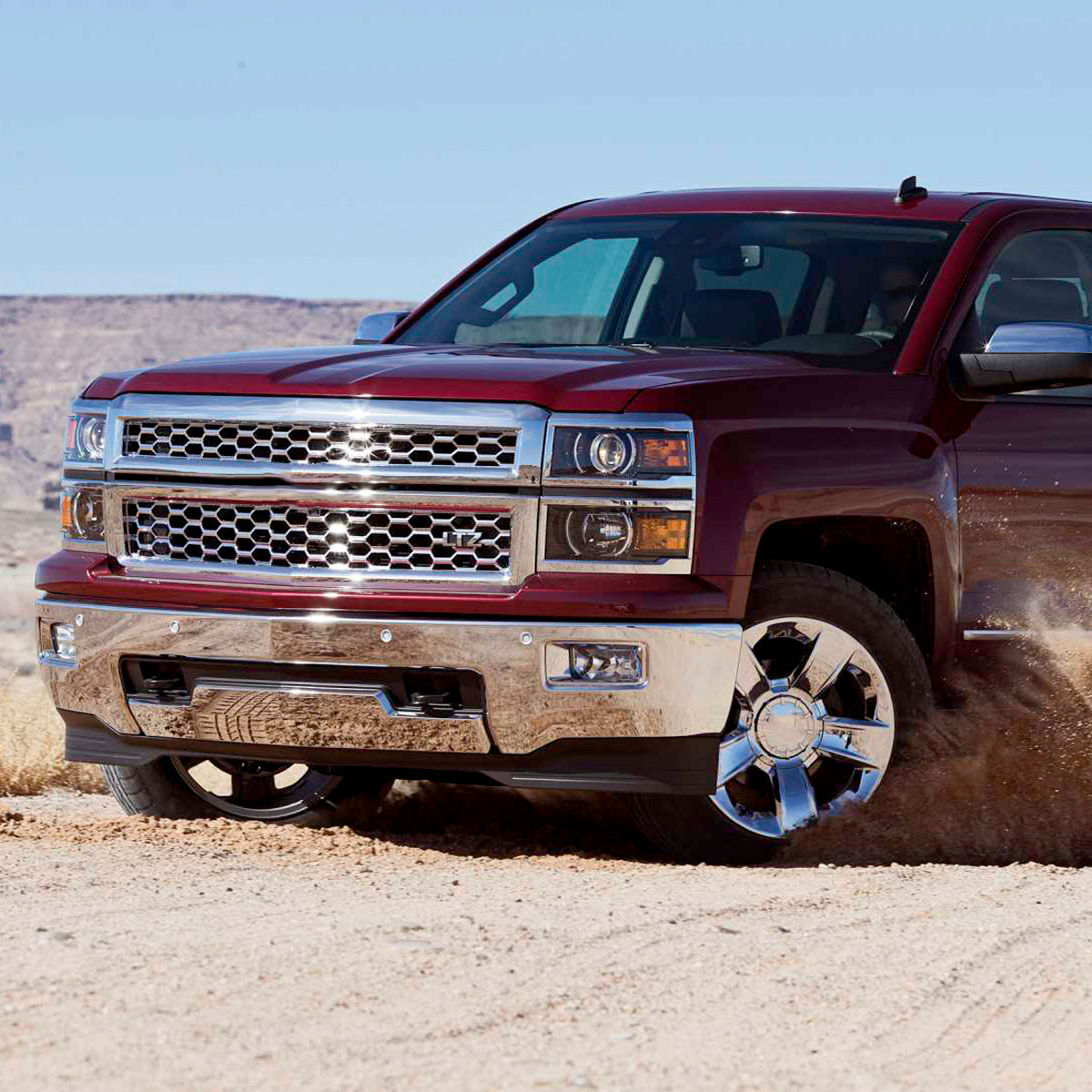 Spec-D 14-17 Silverado 1500 Headlights Matte Black/Chrome Trim