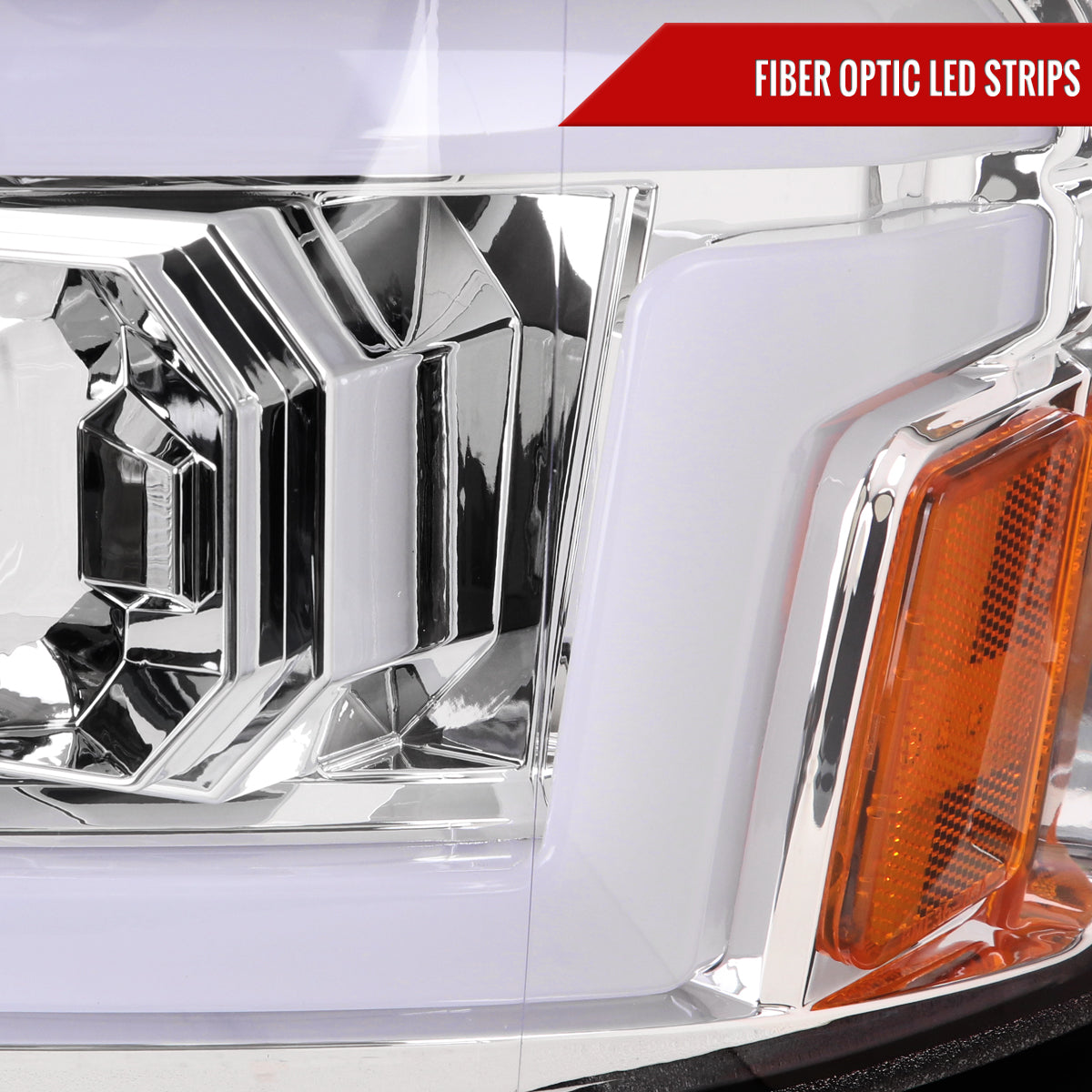 Spec-D 15-19 Silverado 2500HD/3500HD Headlights Switchback SEQ Chrome