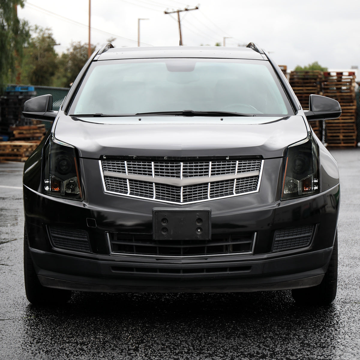 Spec-D 10-16 Cadillac SRX Projector Headlights Black/Smoked Lens