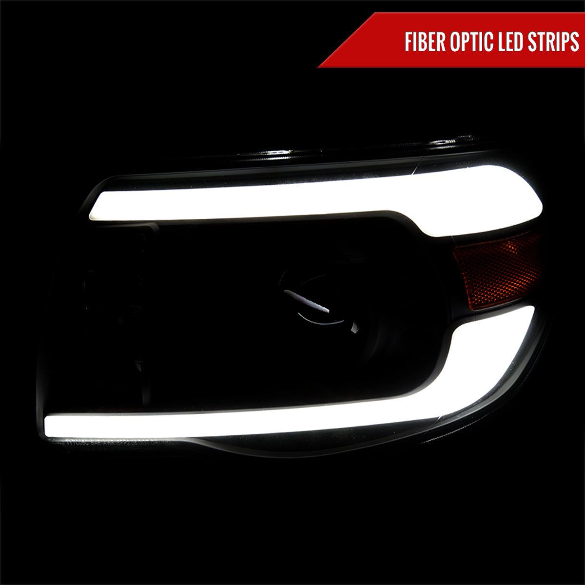 Spec-D 05-11 Tacoma LED Bar Projector Headlights Chrome w/ Smoked Lens
