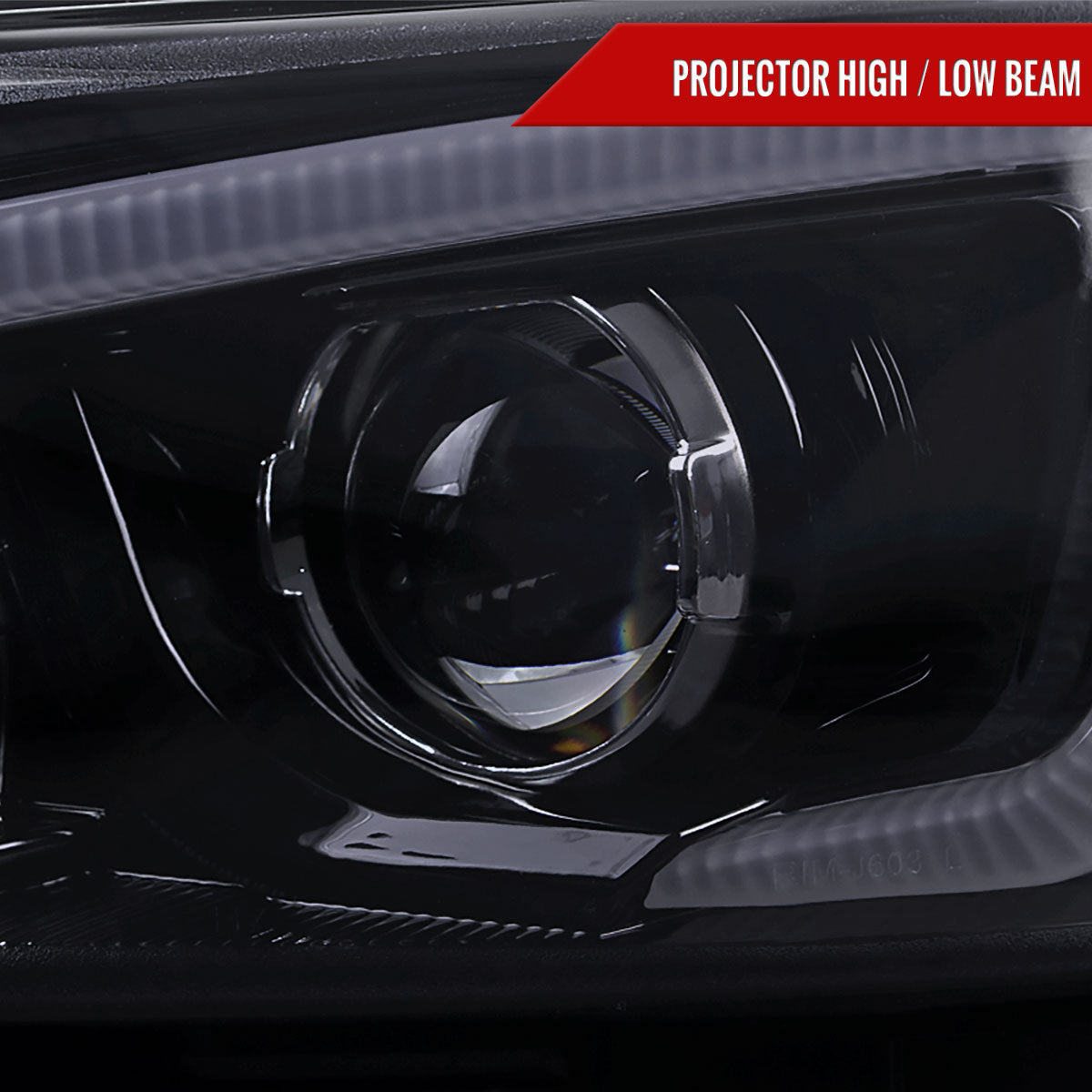 Spec-D 11-13 Scion tC Projector Headlights LED Bar Jet Black/Smoked