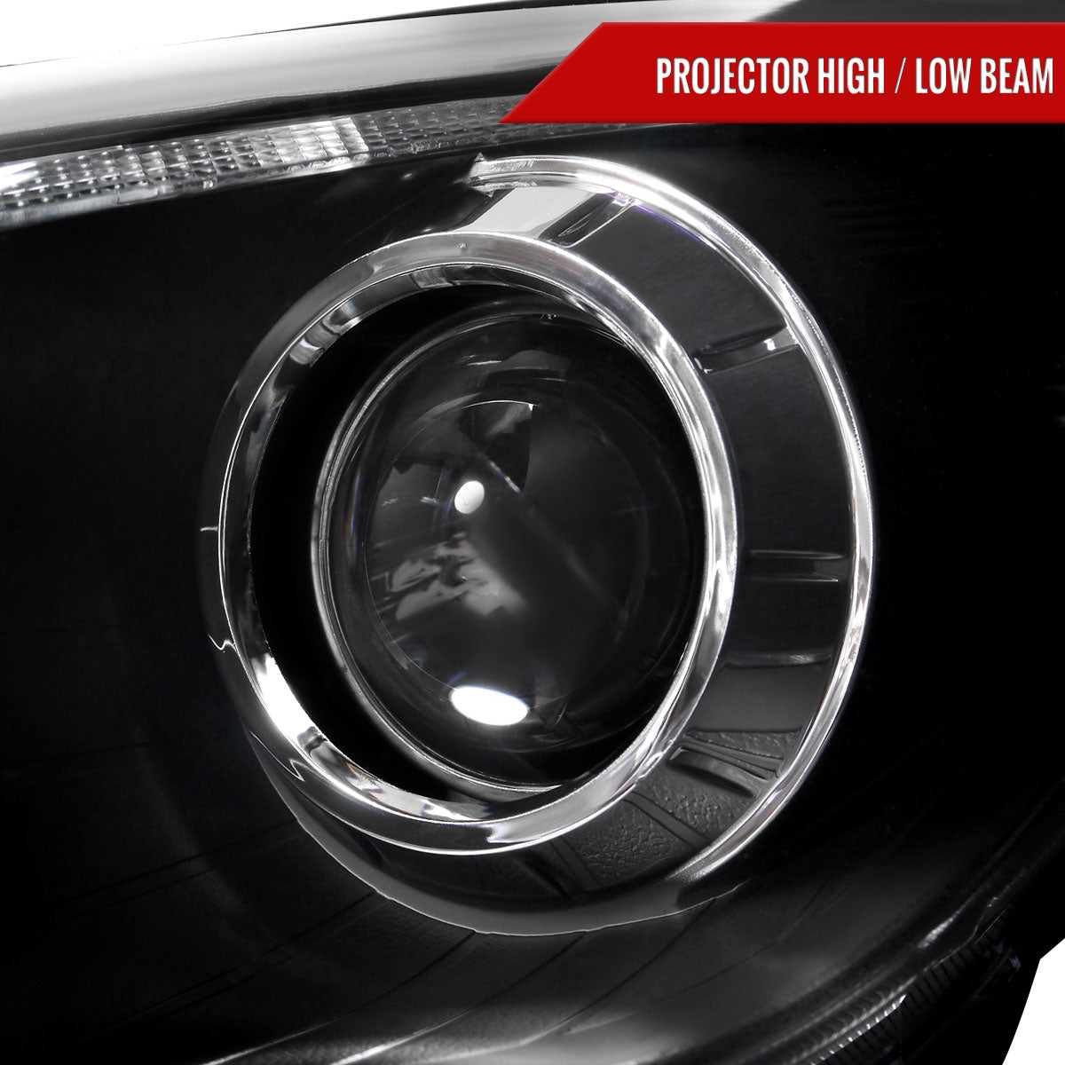 Spec-D 10-13 Hyundai Tucson Projector Headlights LED Strip Black