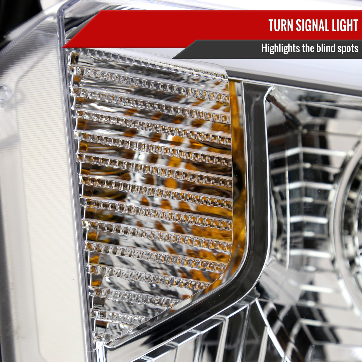 Spec-D 14-21 Tundra Switchback SEQ LED Projector Headlights Chrome