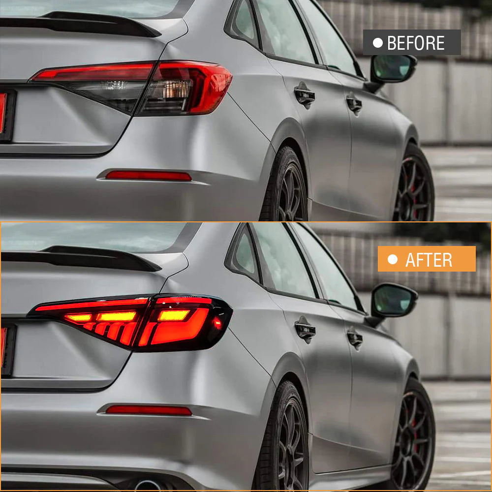 2022-2024 11th Gen Honda Civic Smoked LED Tail Lights