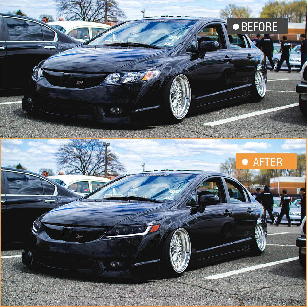 2006-2011 Honda Civic 4 Door 8th Gen Headlights