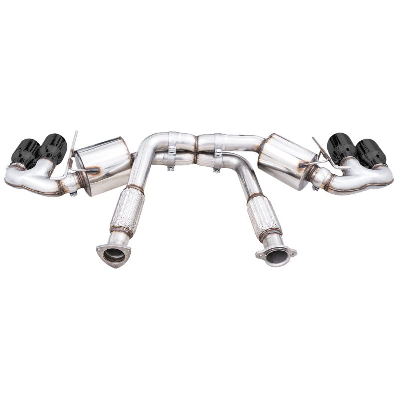 AWE Tuning 2020+ Chevrolet Corvette (C8) Touring Edition Exhaust - Quad Diamond Black Tips