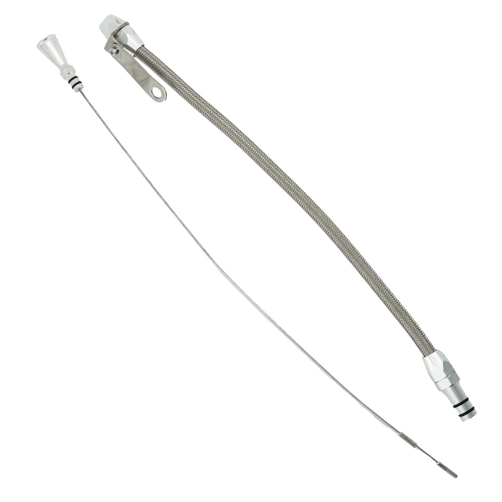 Billet Aluminum JZ Braided Transmission Fluid Dipstick 1JZ 2JZ Supra Swap 1J 2J