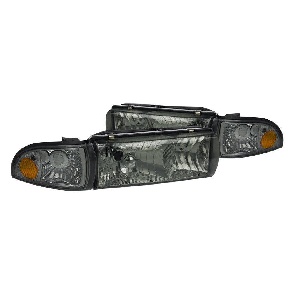 Spec-D 91-96 Chevy Impala Smoked Headlights Corner Lights