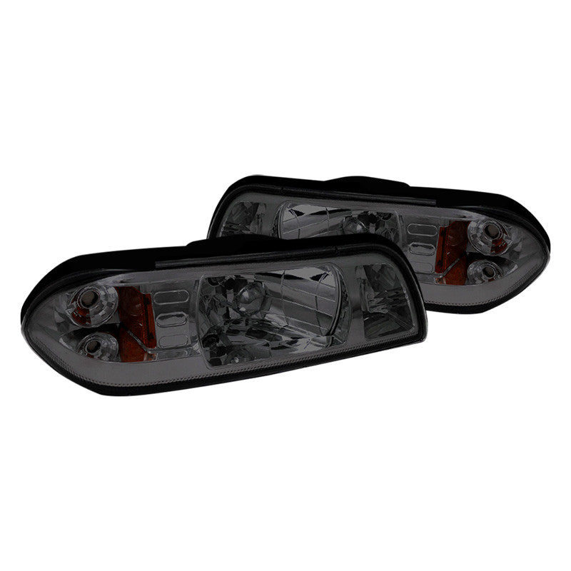 Spec-D 87-93 Ford Mustang Headlights Crystal Chrome/Clear