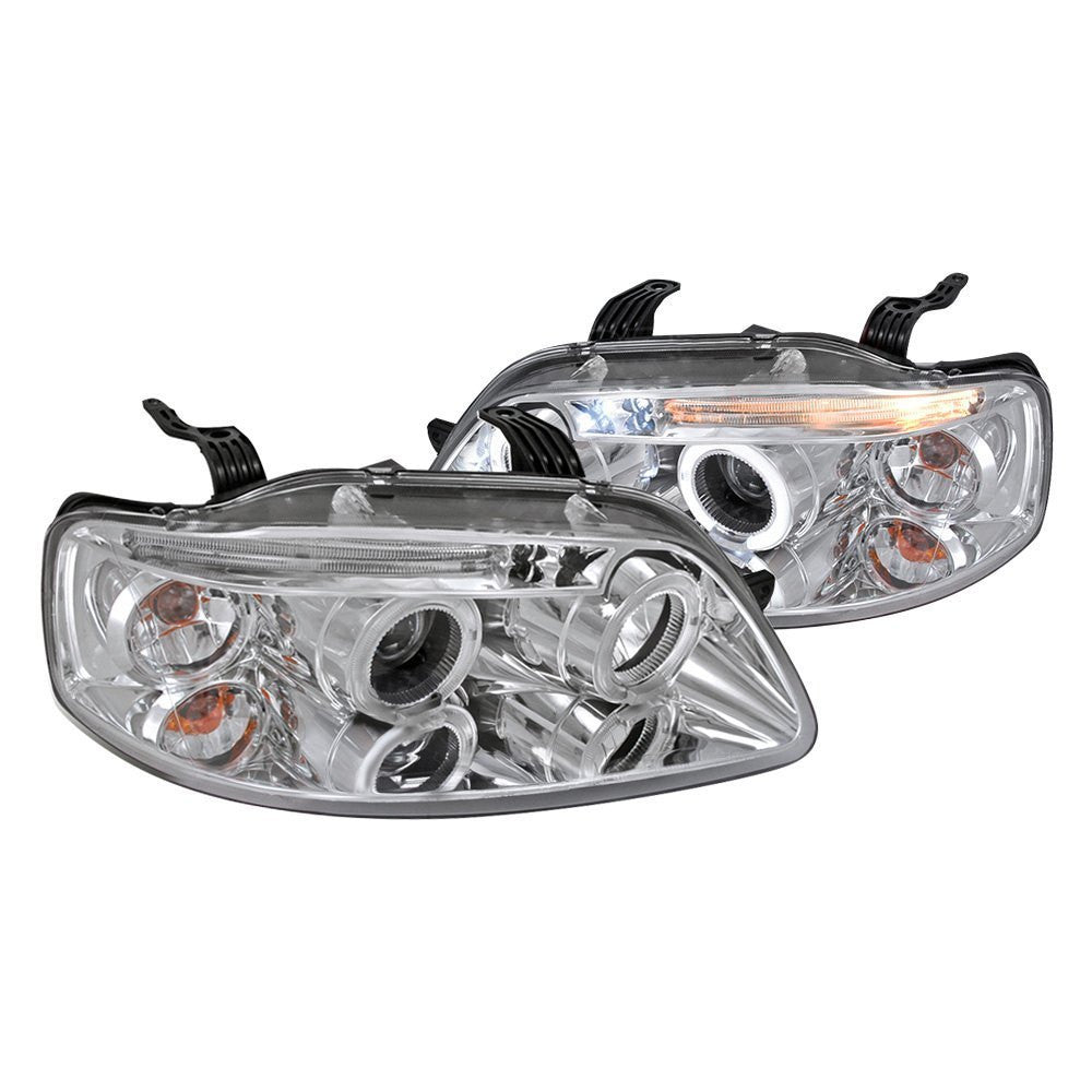 Spec-D 04-08 Chevy Aveo Halo Projector Headlights Chrome