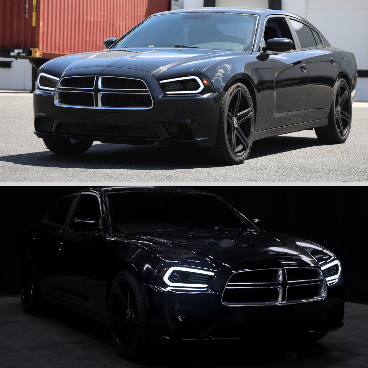 Spec-D 11-14 Dodge Charger Projector HID Headlight Black/Smoked