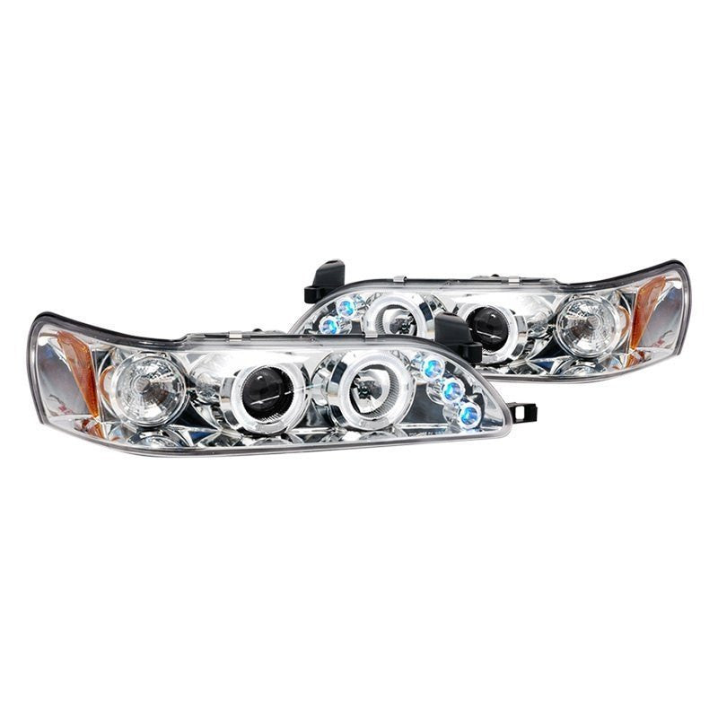 Spec-D 93-97 Toyota Corolla Halo Projector Headlights Chrome