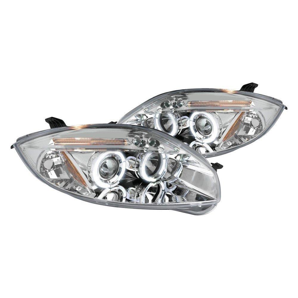 Spec-D 06-11 Mitsubishi Eclipse Headlights Dual Halo Projector Chrome